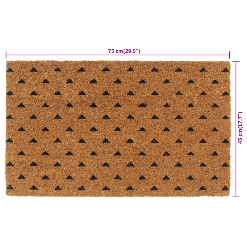 Tapis de porte naturel 45 x 75 cm antidérapant durable usage intérieur extérieur en fibre de coco naturel 02_0046187
