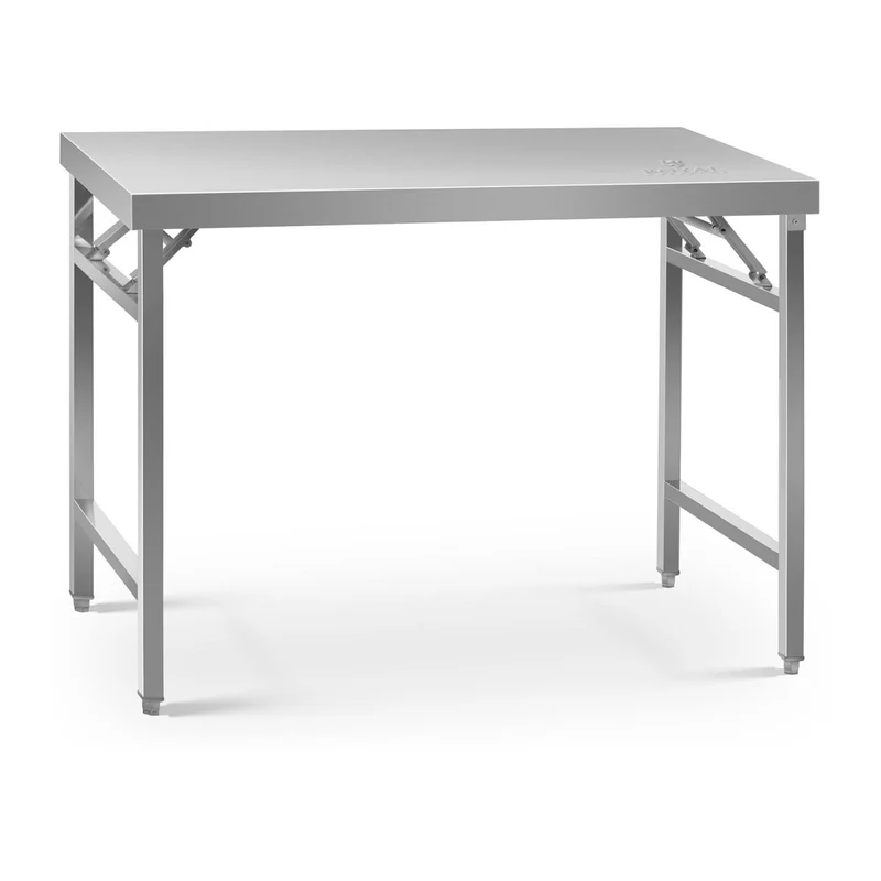 Table de travail pliante 70 x 120 cm capacité de 215 kg acier inoxydable 14_0003710