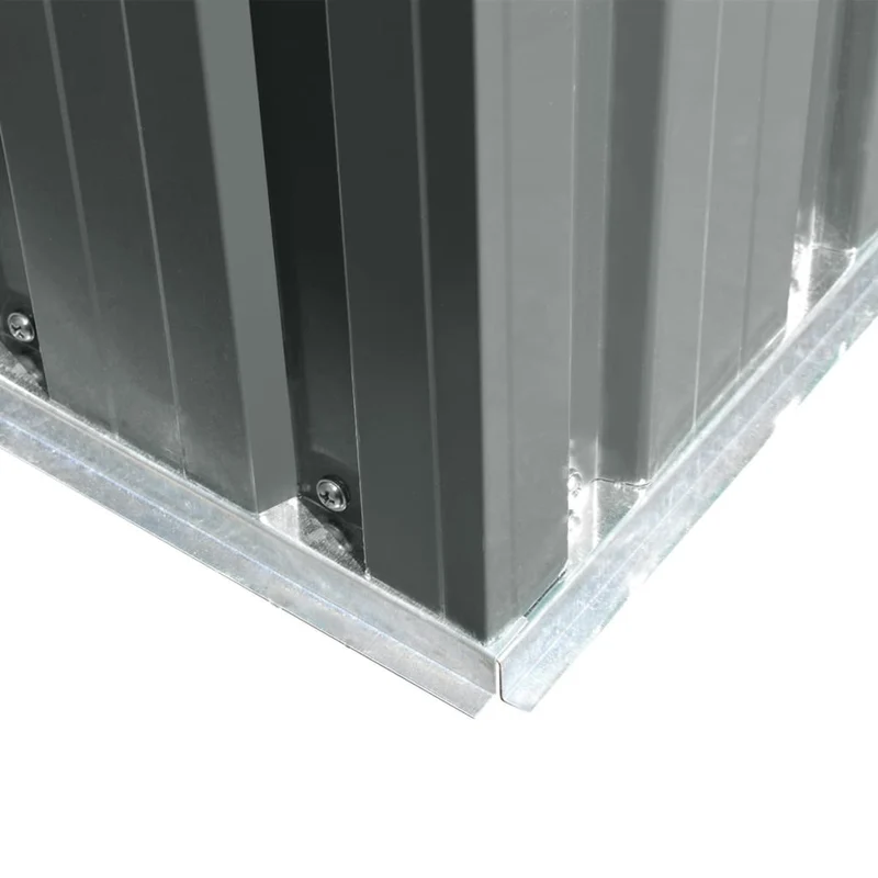 Abri de jardin cabane cabanon maison de stockage remise extérieur hangar outils robuste métal 204 x 132 x 186 cm gris 02_0022388