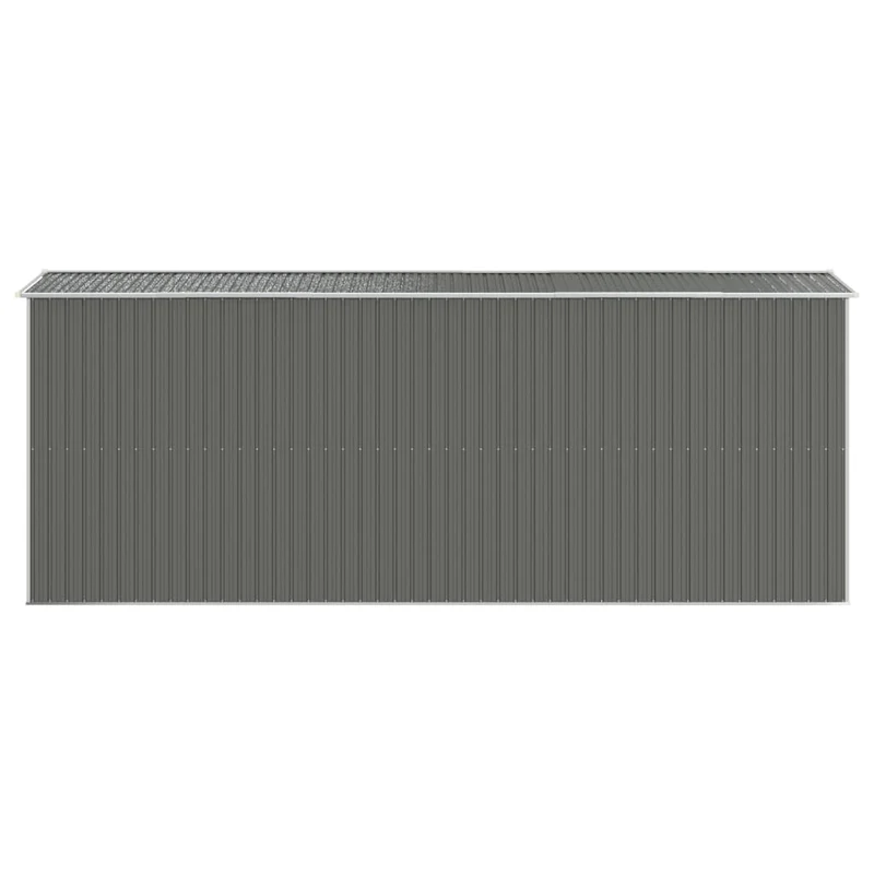 Abri de jardin cabane cabanon maison de stockage remise extérieur hangar outils robuste clair 192 x 523 x 223 cm acier galvanisé gris 02_0022259
