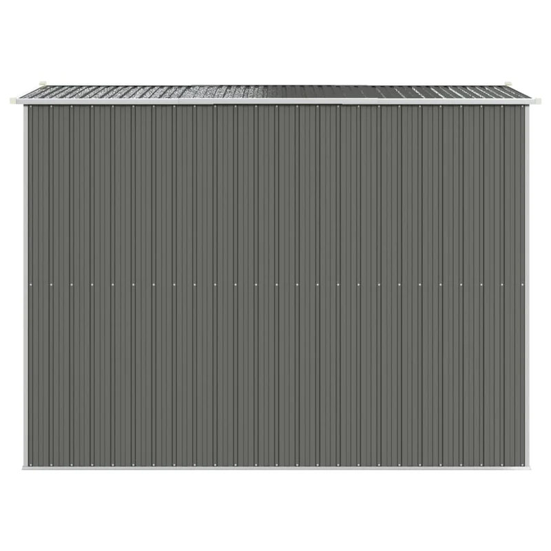 Abri de jardin cabane cabanon maison de stockage remise extérieur hangar outils robuste clair 192 x 274 x 223 cm acier galvanisé gris 02_0022256