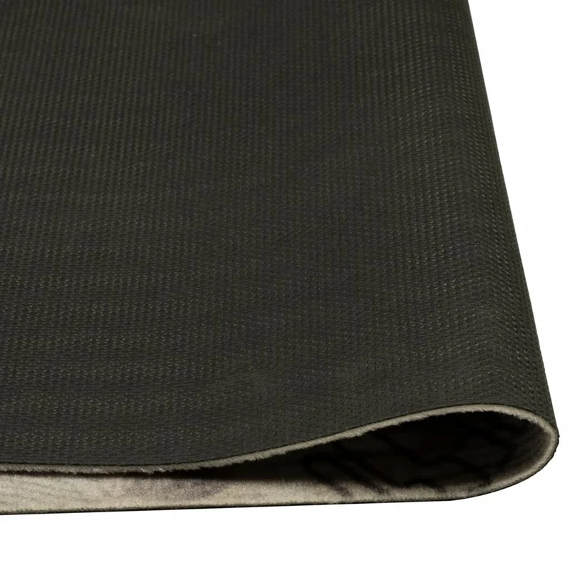 Tapis de cuisine lavable imprimé design élégant 300 x 60 cm antidérapant ambiance cosy en velours gris 02_0056422