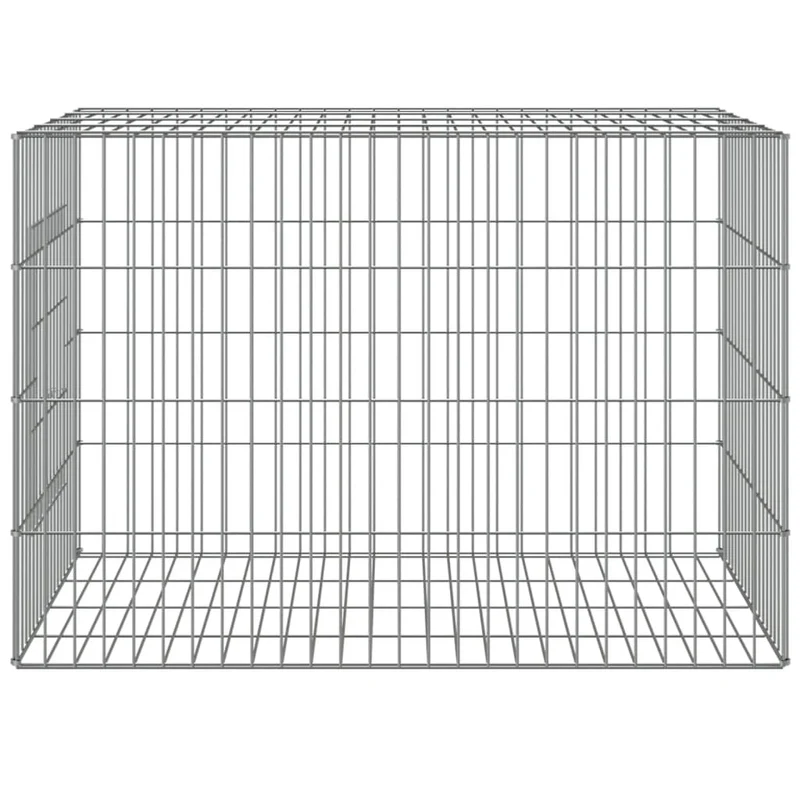 Cage à lapin 78 x 54 x 54 cm Fer galvanisé Argent 02_0041694