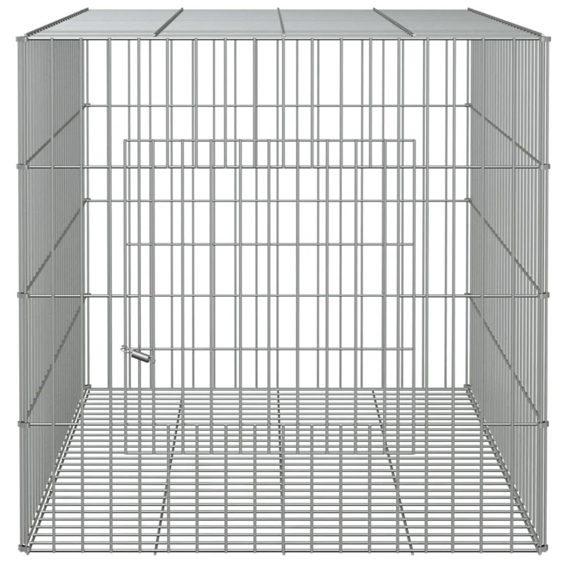 Cage à lapin 78 x 54 x 54 cm Fer galvanisé Argent 02_0041694