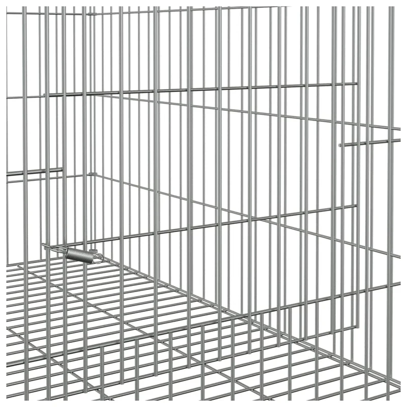 Cage à lapin 78 x 54 x 54 cm Fer galvanisé Argent 02_0041694