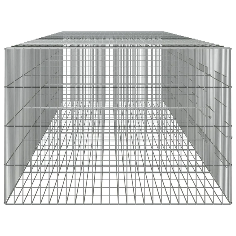 Cage à lapin 6 panneaux 327 x 79 x 54 cm Fer galvanisé Argent 02_0041693