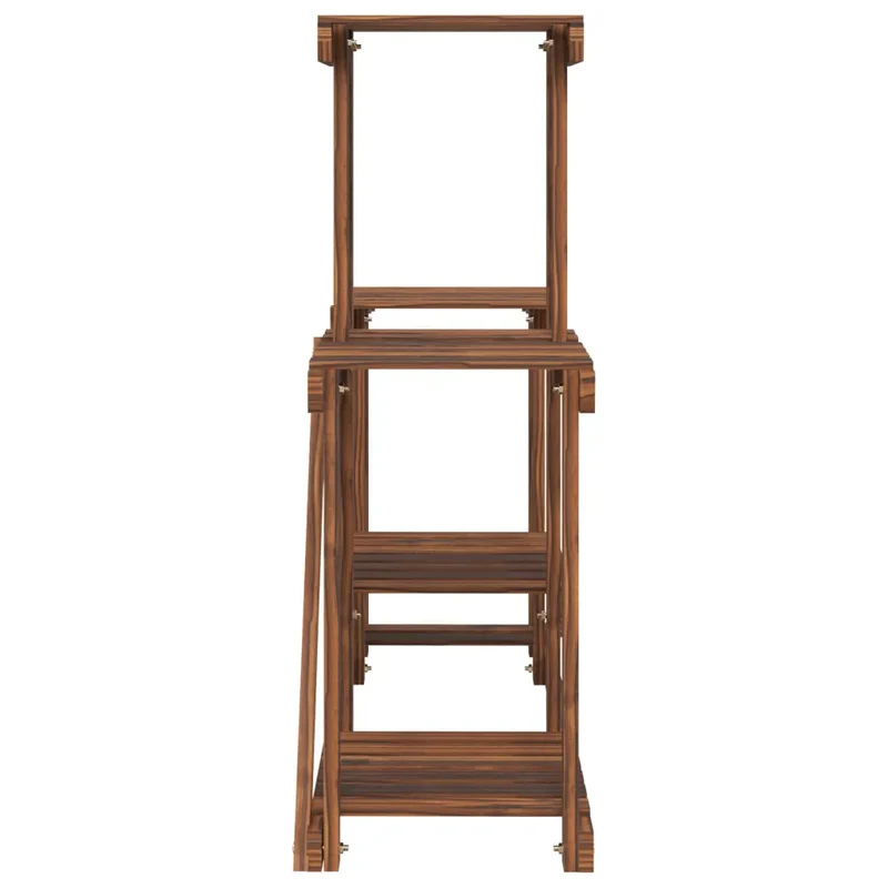 Support à fleurs vintage élégant sur balcon salon 90 x 25 x 73 cm en bois de sapin marron 02_0047375