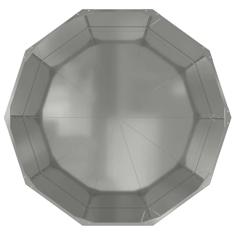 Jardinière ronde pratique extérieur 120 x 120 x 50 cm ambiance moderne en acier galvanisé argent 02_0052990