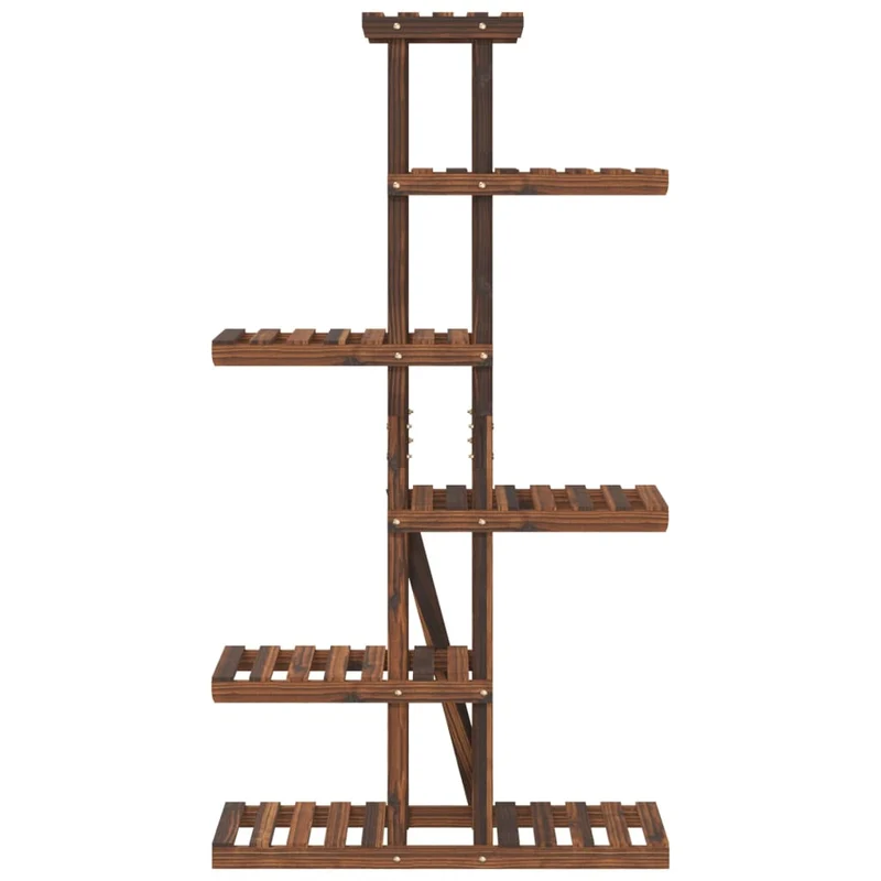 Support à fleurs meuble plante 75 x 25 x 140,5 cm bois massif de sapin marron 02_0045216