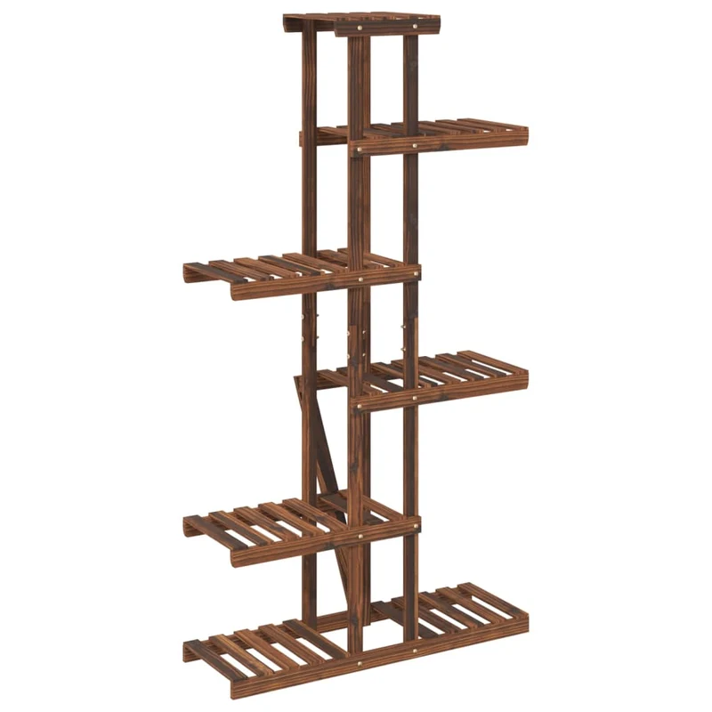 Support à fleurs meuble plante 75 x 25 x 140,5 cm bois massif de sapin marron 02_0045216