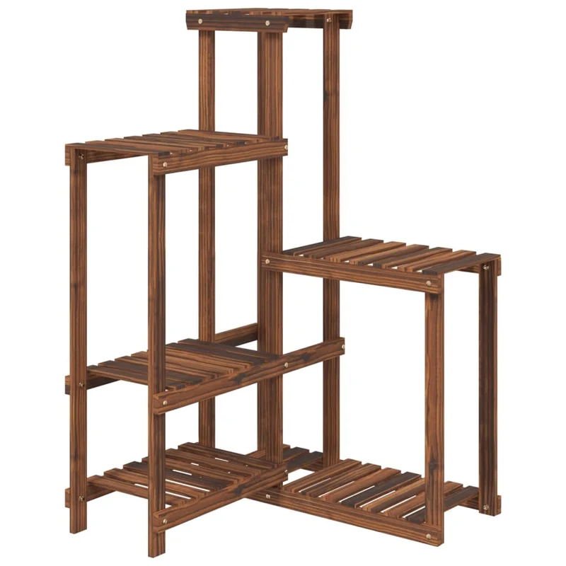 Support à fleurs meuble plante 62,5 x 61,5 x 101,5 cm bois massif de sapin marron 02_0045213