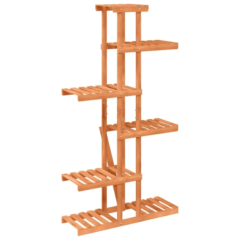 Support à fleurs meuble plante 75 x 25 x 140,5 cm bois massif de sapin marron 02_0045215