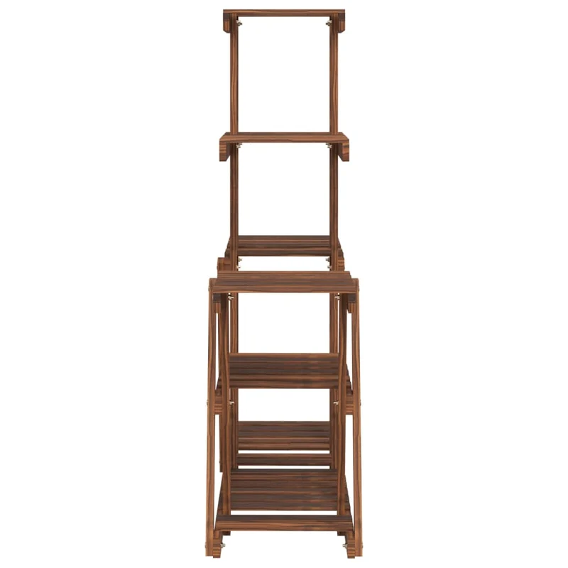 Support à fleurs meuble plante 95 x 25 x 96 cm bois massif de sapin marron 02_0045223