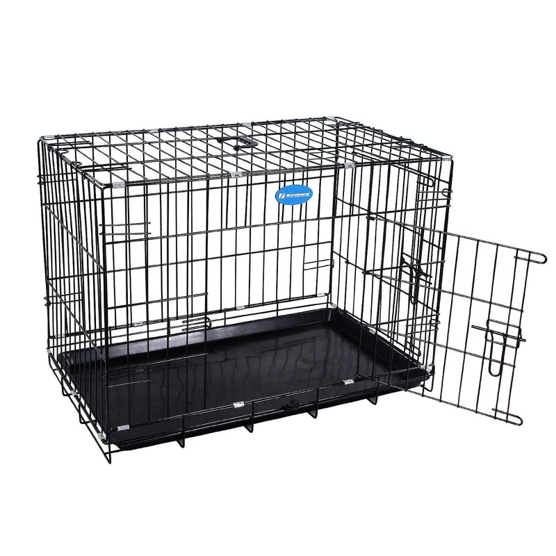 Cage pour chien pliable et transportable noir taille M 75 x 47 x 54 cm 3712013