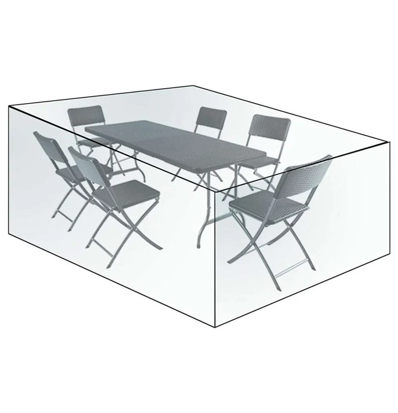 Housse de protection de meubles pour ensembles de meubles de jardin Bâche imperméable en PE, transparente 19_0000972