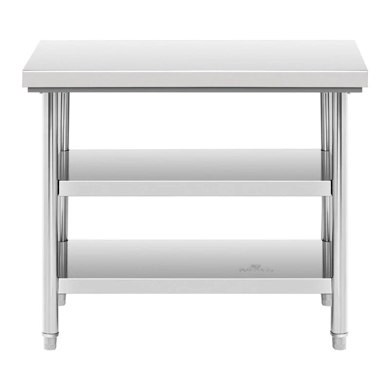 Table de travail cuisine professionnelle acier inox avec dosseret 180 x 60 cm capacité de 182 kg 14_0003671
