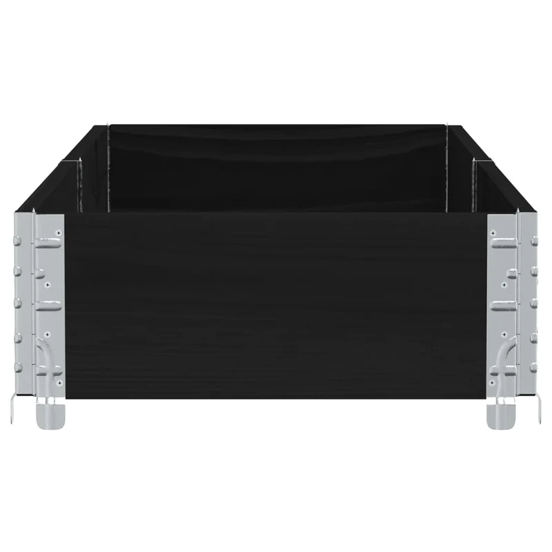 Jardinière bac lit surélevé plantes fleurs terrasse jardin 150 x 50 cm bois massif de pin noir 02_0037439