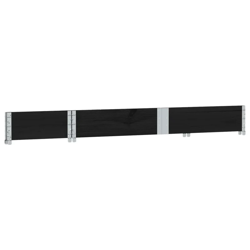 Jardinière bac lit surélevé plantes fleurs terrasse jardin 150 x 50 cm bois massif de pin noir 02_0037439