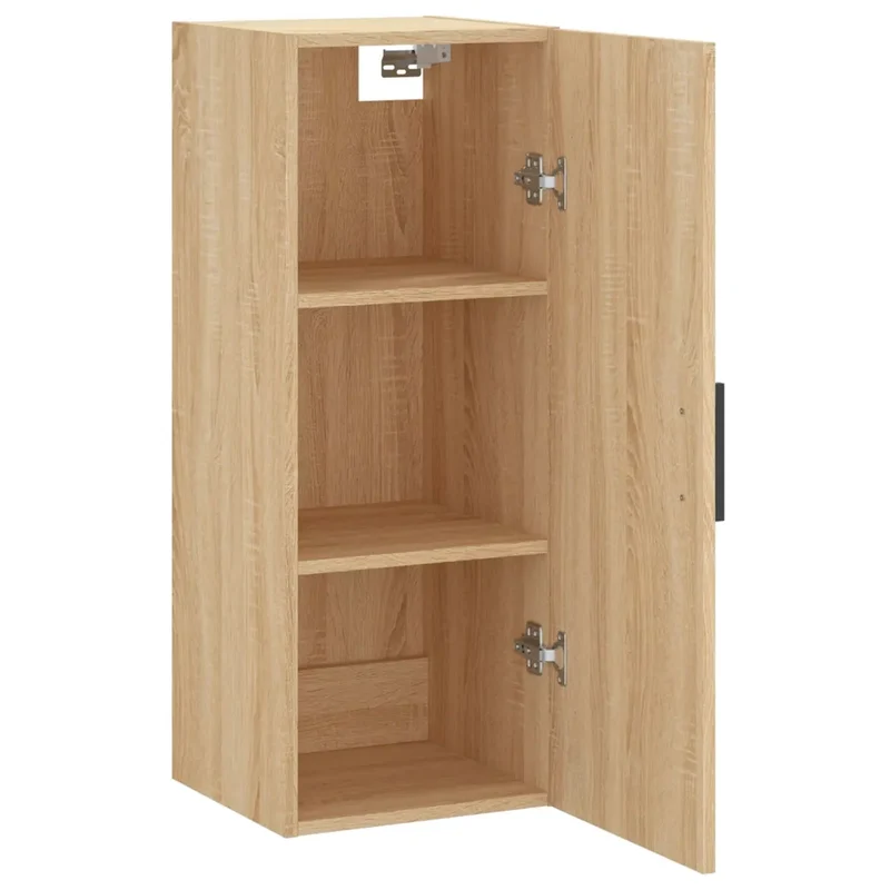 Armoire murale design pratique espace de rangement 34,5 x 34 x 90 cm en bois d'ingénierie chêne sonoma 02_0048675