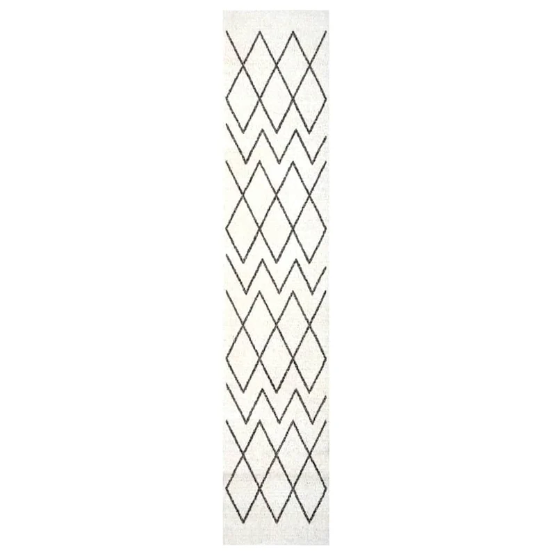 Tapis de cuisine rectangulaire antidérapant 300 x 60 cm en velours blanc 02_0058983