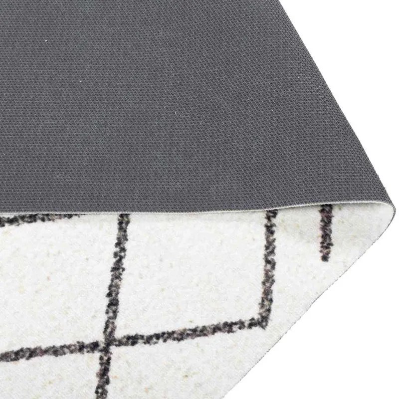 Tapis de cuisine rectangulaire antidérapant 300 x 60 cm en velours blanc 02_0058983