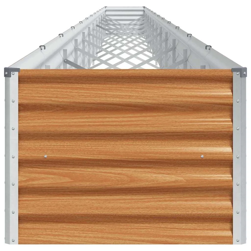 Jardinière surélevée moderne espace extérieur 1164 x 50 x 36 cm design industriel en acier galvanisé marron clair 02_0059038