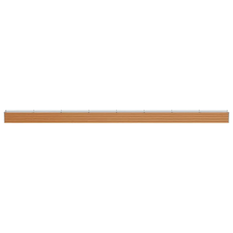 Jardinière surélevée jardin 775 x 50 x 36 cm drainage optimal style industriel en acier galvanisé marron clair 02_0059036
