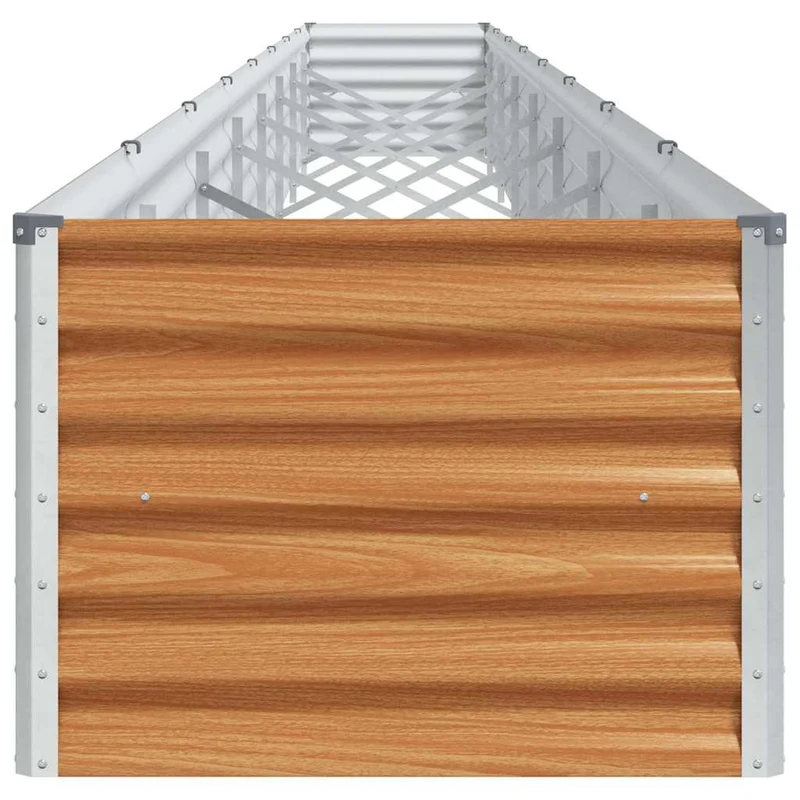 Jardinière surélevée jardin 775 x 50 x 36 cm drainage optimal style industriel en acier galvanisé marron clair 02_0059036