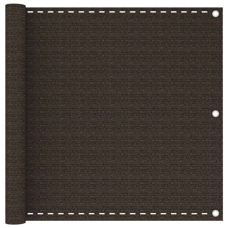 Écran de balcon brise pare vue protection confidentialité marron 90 x 500 cm PEHD 02_0010243
