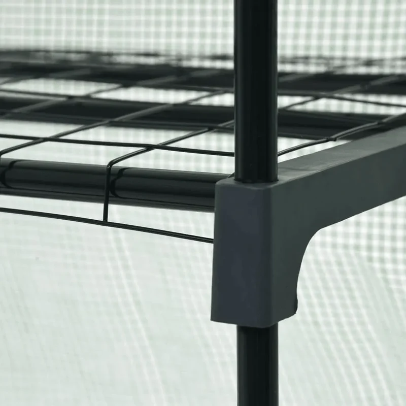 Mini-serre 3 niveaux jardin intérieur 69 x 49 x 125 cm accès facile finition résistante en polyéthylène vert 02_0045930