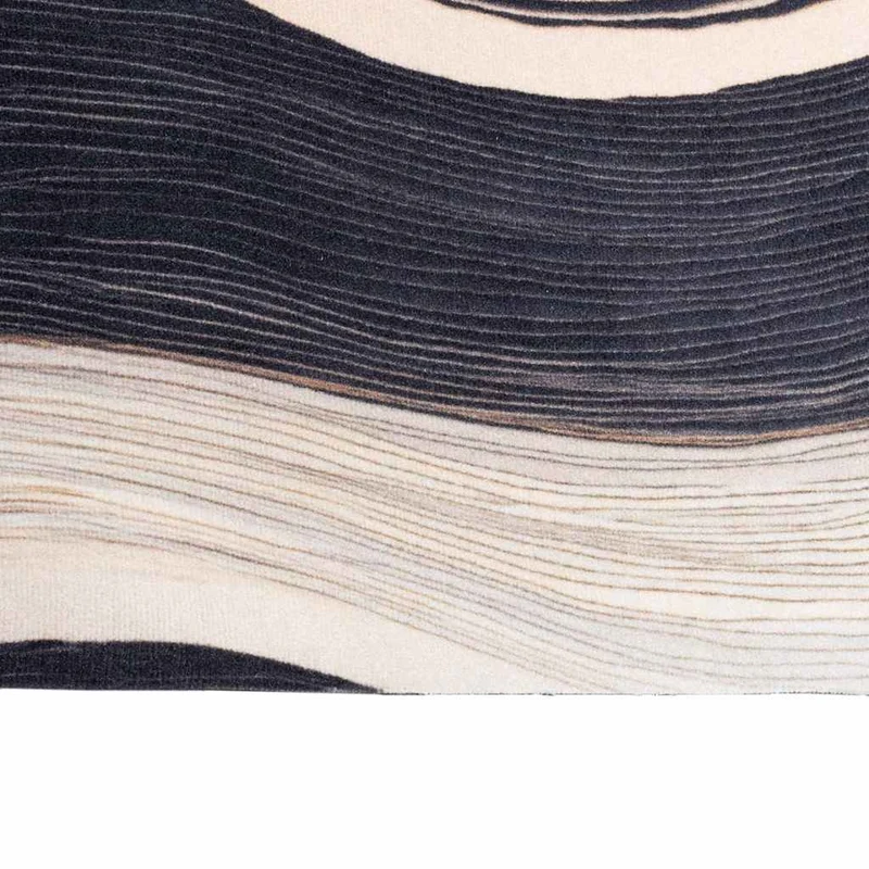 Tapis de cuisine rectangulaire antidérapant 180 x 60 cm en velours noir 02_0058978