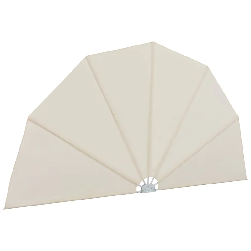 Auvent paravent store brise-vue latéral rétractable de patio jardin terrasse balcon protection visuelle écran 160 cm crème 02_0007064