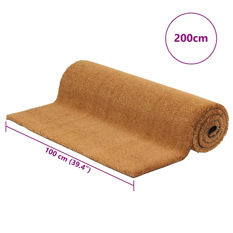 Tapis de porte antidérapant naturel intérieur extérieur 100 x 200 cm en fibre de coco naturel 02_0046182