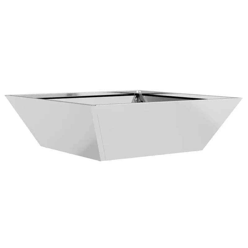 Cache-pot de jardin trapézoïdal moderne design minimaliste 50 x 50 x 15 cm en acier galvanisé argent 02_0052392