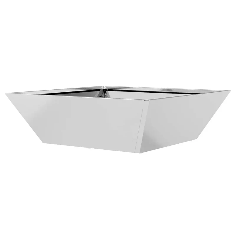 Cache-pot de jardin trapézoïdal moderne design minimaliste 50 x 50 x 15 cm en acier galvanisé argent 02_0052392