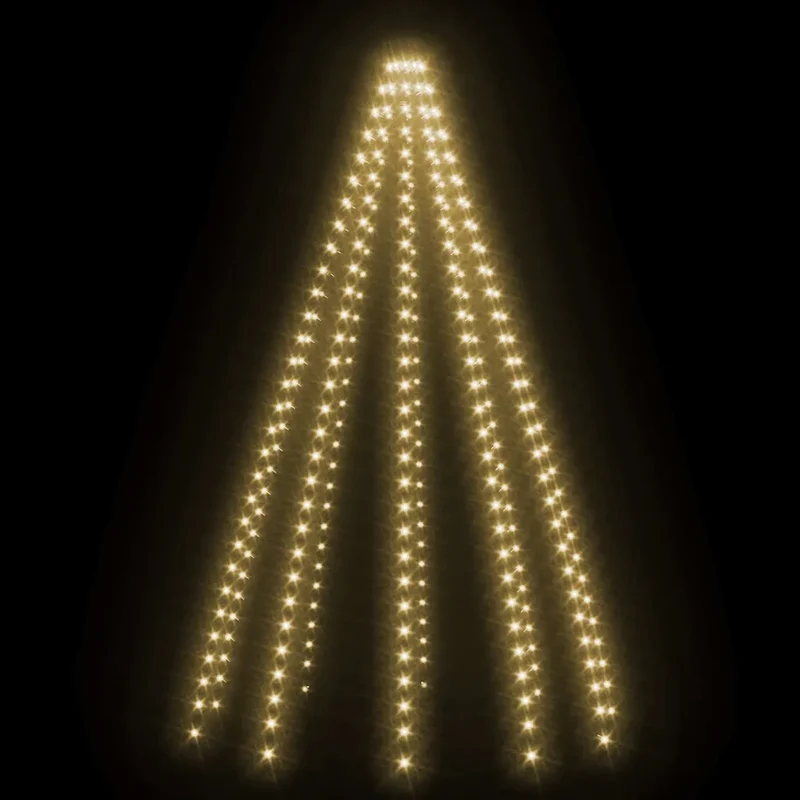 Guirlande lumineuse à LED décorative intérieure extérieure 300 cm 300 LED ambiance lumineuse festive en PVC vert foncé 02_0046018