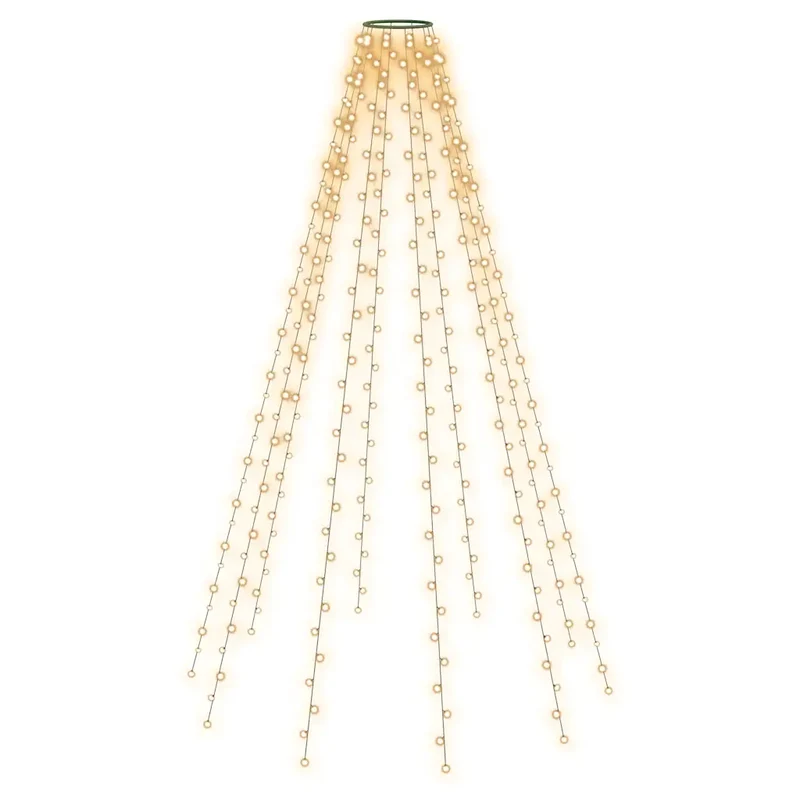 Guirlande lumineuse à LED décorative intérieure extérieure 300 cm 300 LED ambiance lumineuse festive en PVC vert foncé 02_0046018