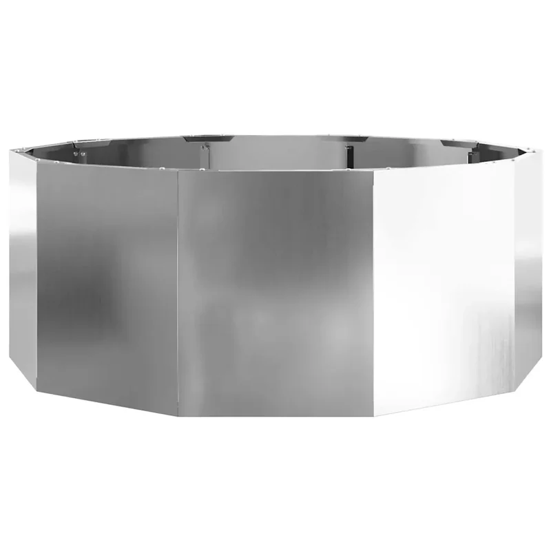 Jardinière ronde extérieure pratique design moderne 90 x 90 x 35 cm en acier galvanisé argent 02_0052976
