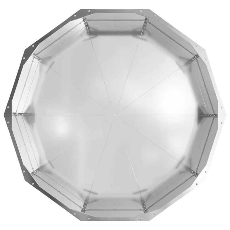 Jardinière ronde extérieure pratique design moderne 90 x 90 x 35 cm en acier galvanisé argent 02_0052976