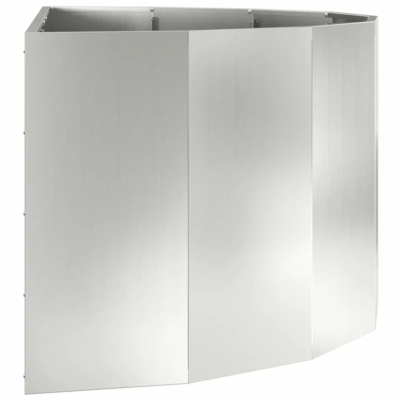 Jardinière demi-ronde moderne finition mate 120 x 60 x 50 cm pour extérieur style contemporain en acier argent 02_0052948