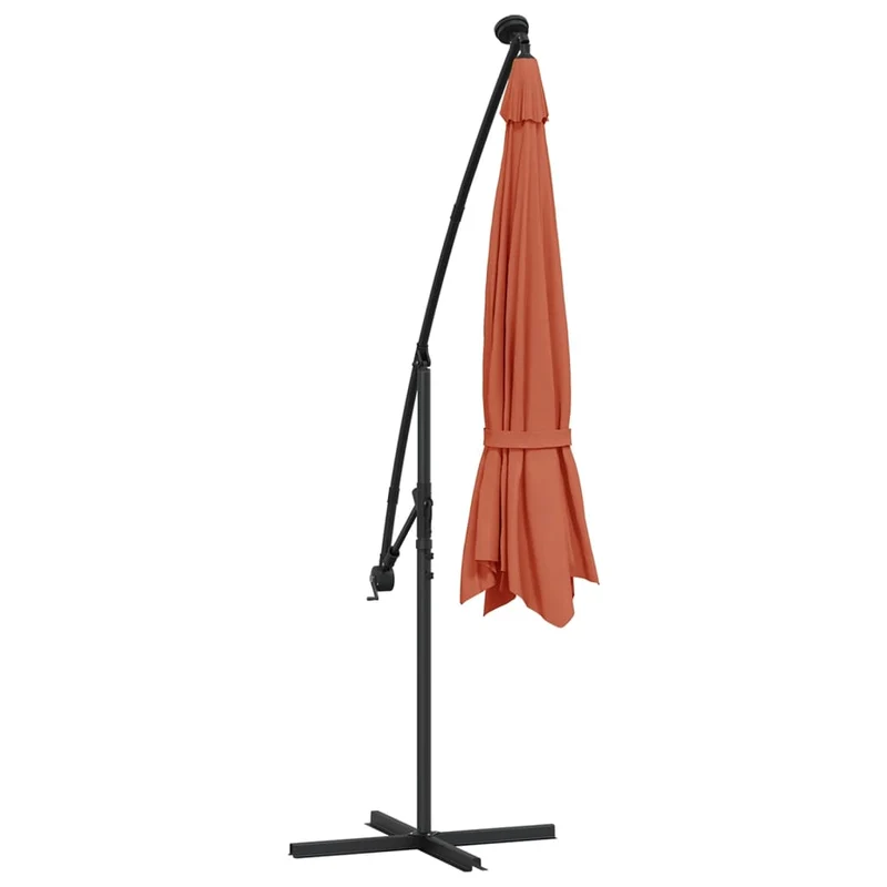 Parasol déporté avec lumières led terre cuite 350 cm 02_0008461
