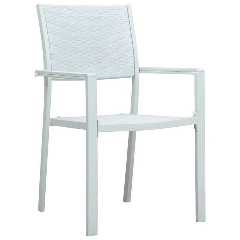 Ensemble de salle à manger de jardin meuble extérieur 9 pièces blanc 02_0014078