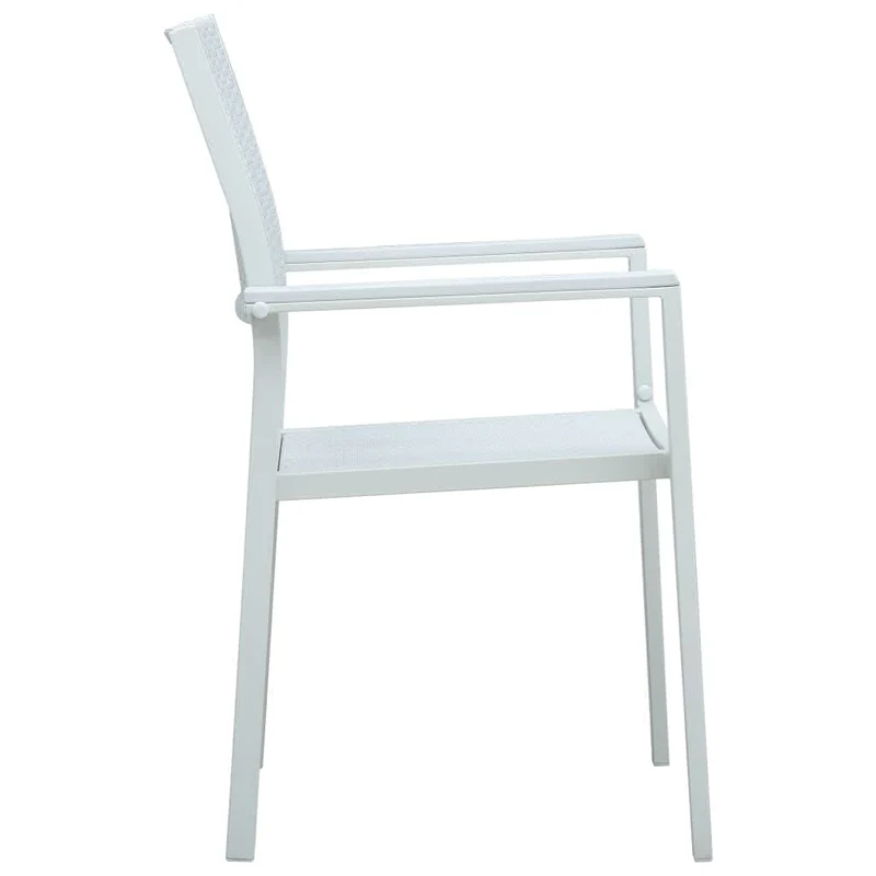 Ensemble de salle à manger de jardin meuble extérieur 9 pièces blanc 02_0014078