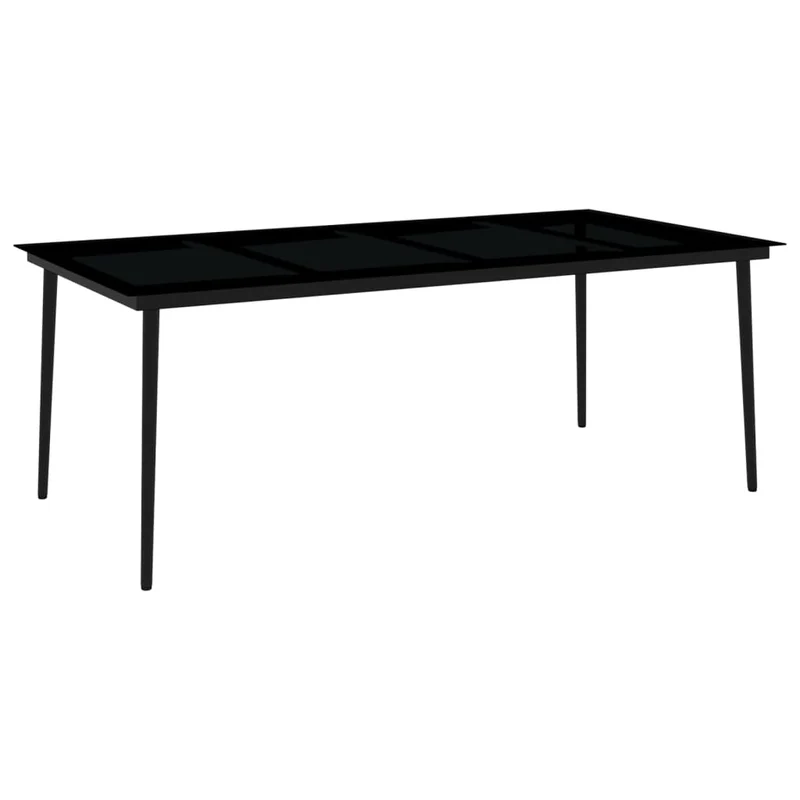 Ensemble de salle à manger de jardin meuble extérieur 9 pièces blanc 02_0014078