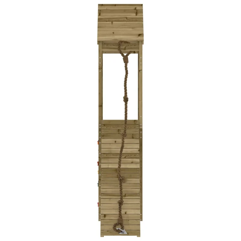 Maisonnette de jeu avec mur d'escalade 55 x 175 x 264 cm bois de pin imprégné 02_0004854