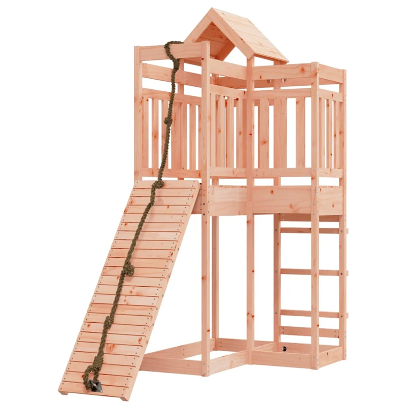 Maisonnette de jeu avec mur d'escalade 107 x 196 x 238 cm bois massif douglas 02_0004761