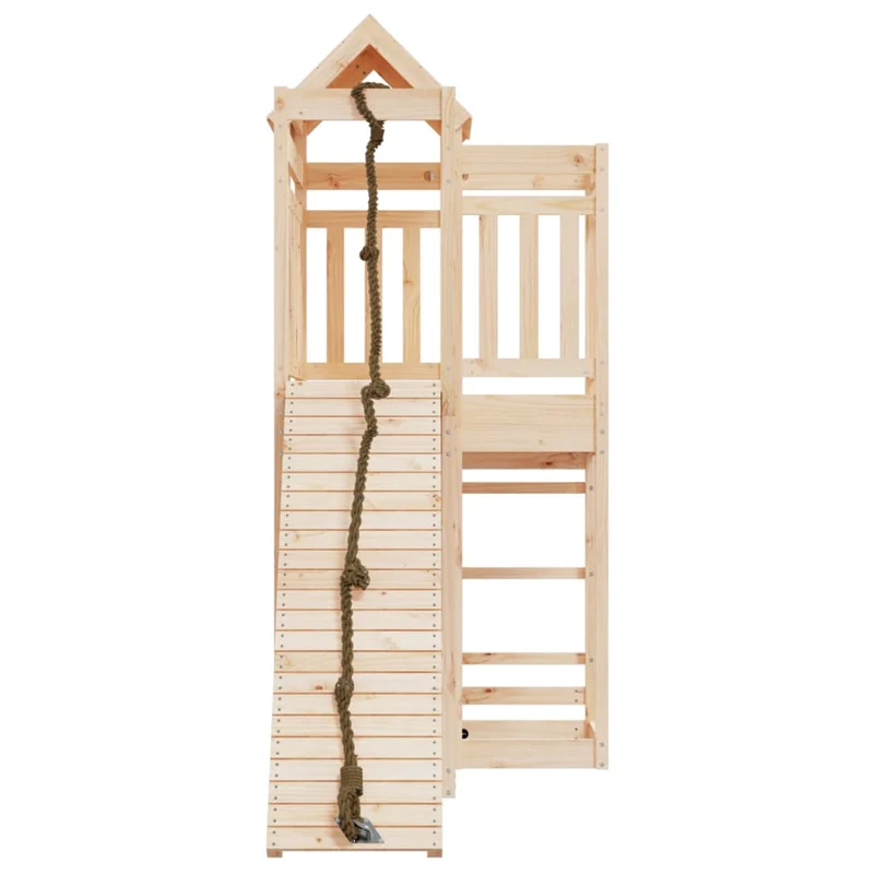 Maisonnette de jeu avec mur d'escalade 107 x 196 x 238 cm bois massif de pin 02_0004927