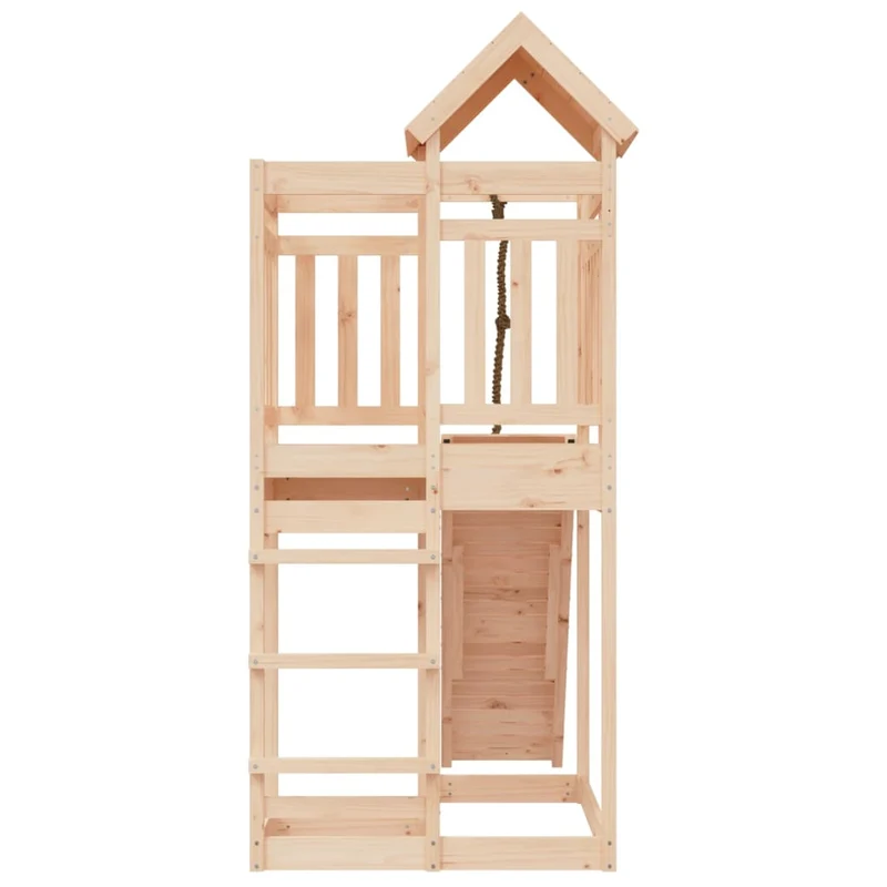 Maisonnette de jeu avec mur d'escalade 107 x 196 x 238 cm bois massif de pin 02_0004927