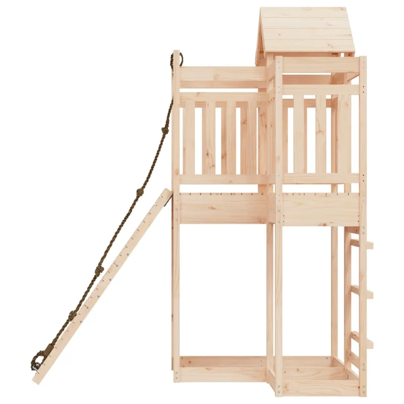 Maisonnette de jeu avec mur d'escalade 107 x 196 x 238 cm bois massif de pin 02_0004927