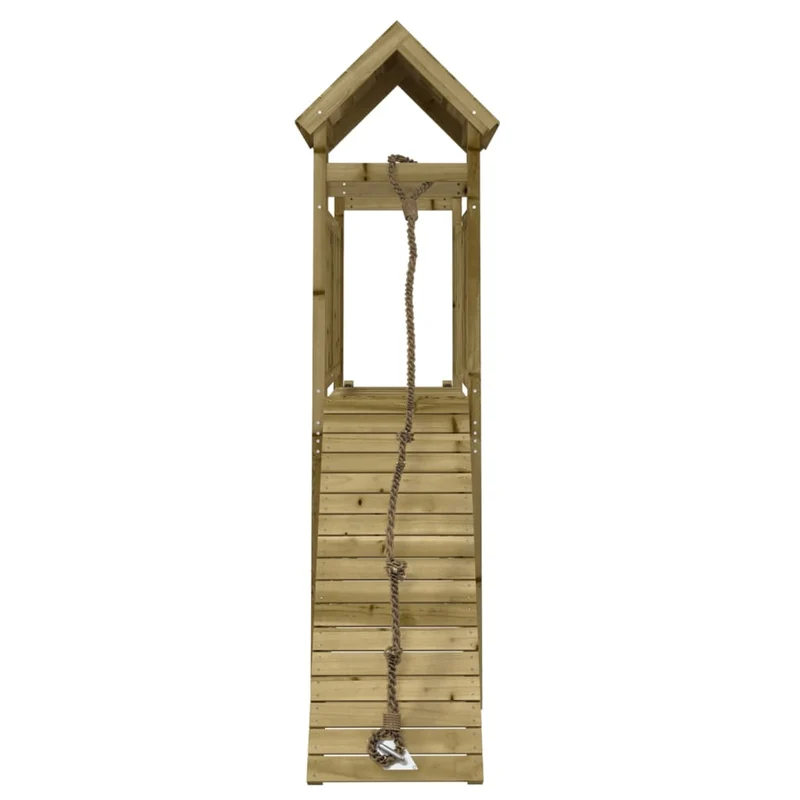 Maisonnette de jeu avec mur d'escalade 229 x 64 x 214 cm bois de pin imprégné 02_0004741